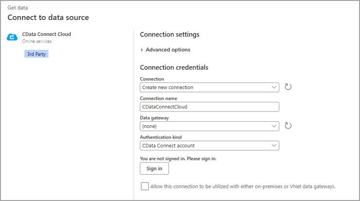 Fabric Client Sign In