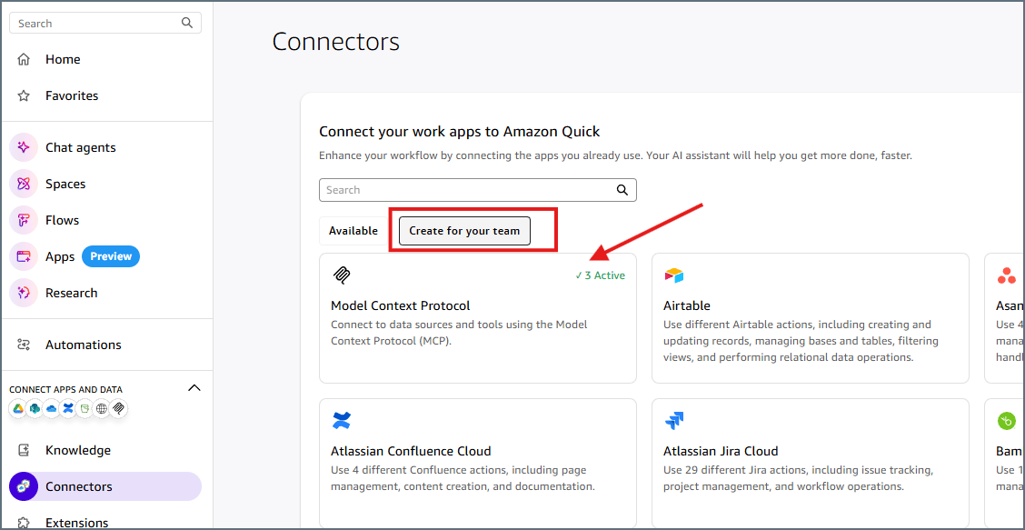 Create a connector for your team