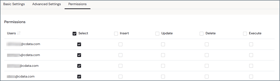 Connection permissions