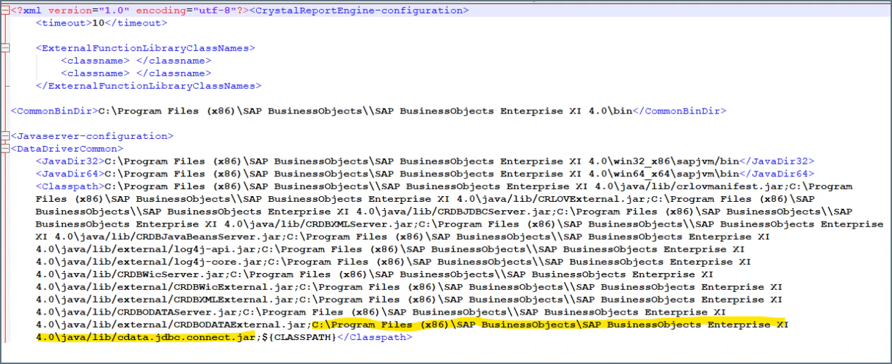 Crystal Reports Config