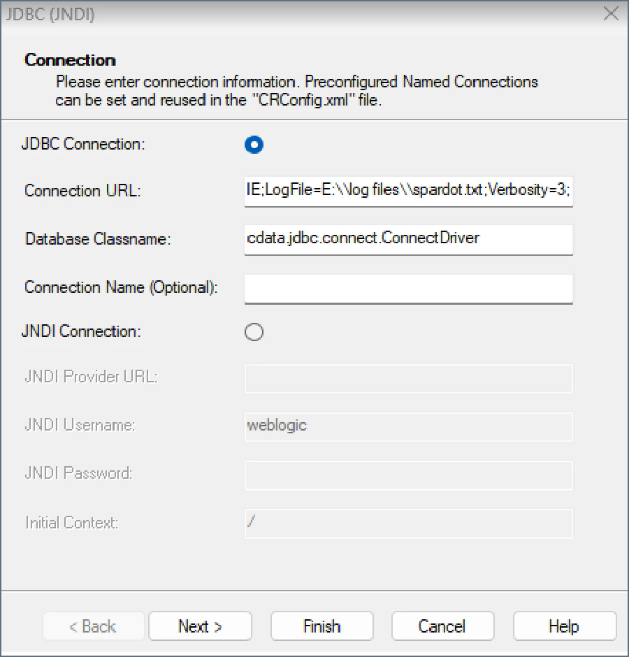 Crystal Reports Connection