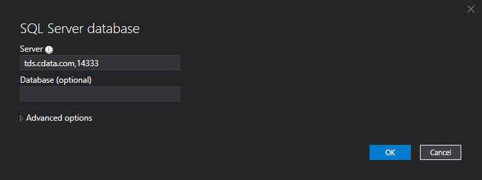 Azure Analysis Enter DB