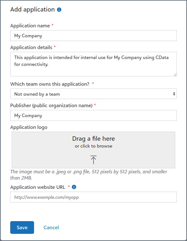 Blackbaud add application