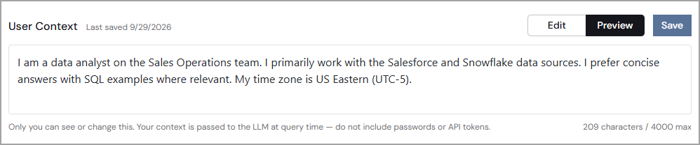 User Context