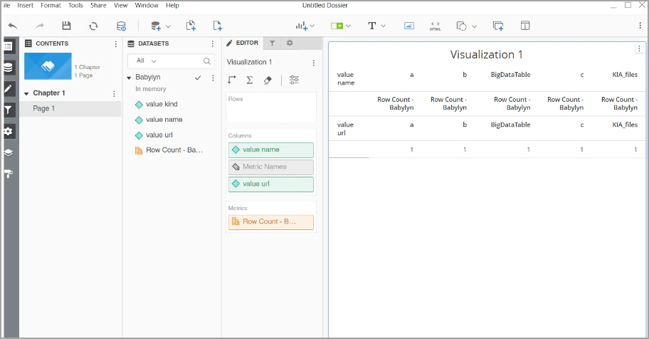 MicroStrategy Client Visualization