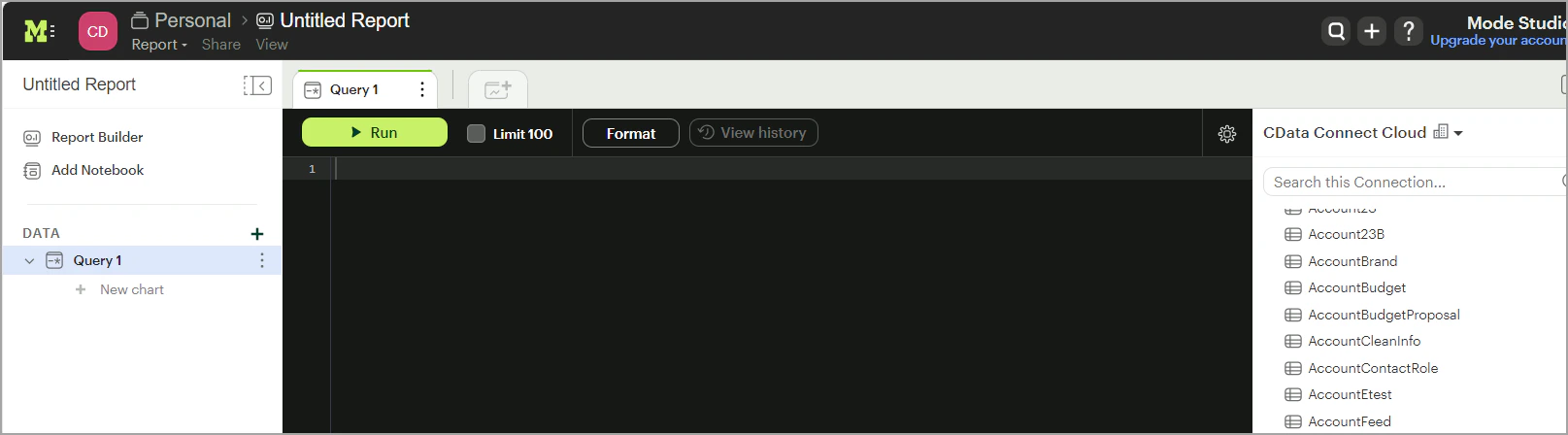 Mode Client Create Report