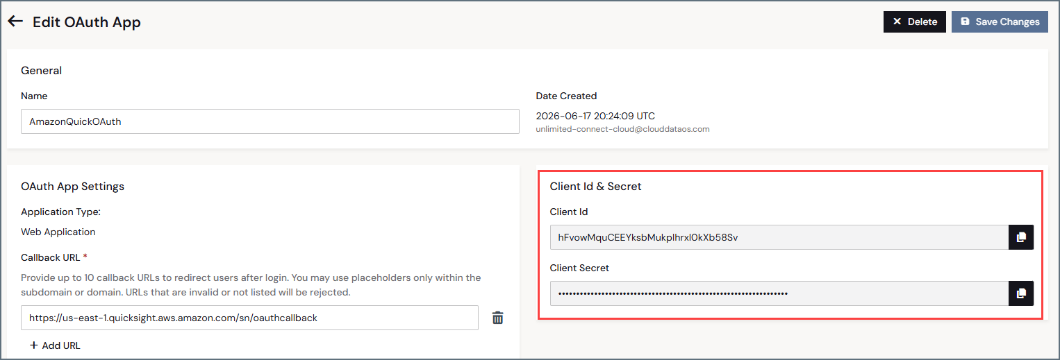 Client ID と Client Secret