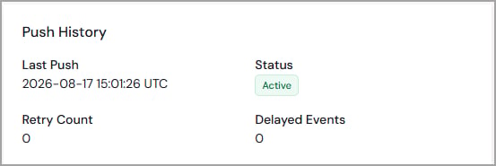 SIEM push history