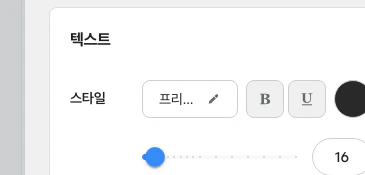 텍스트 스타일 옵션