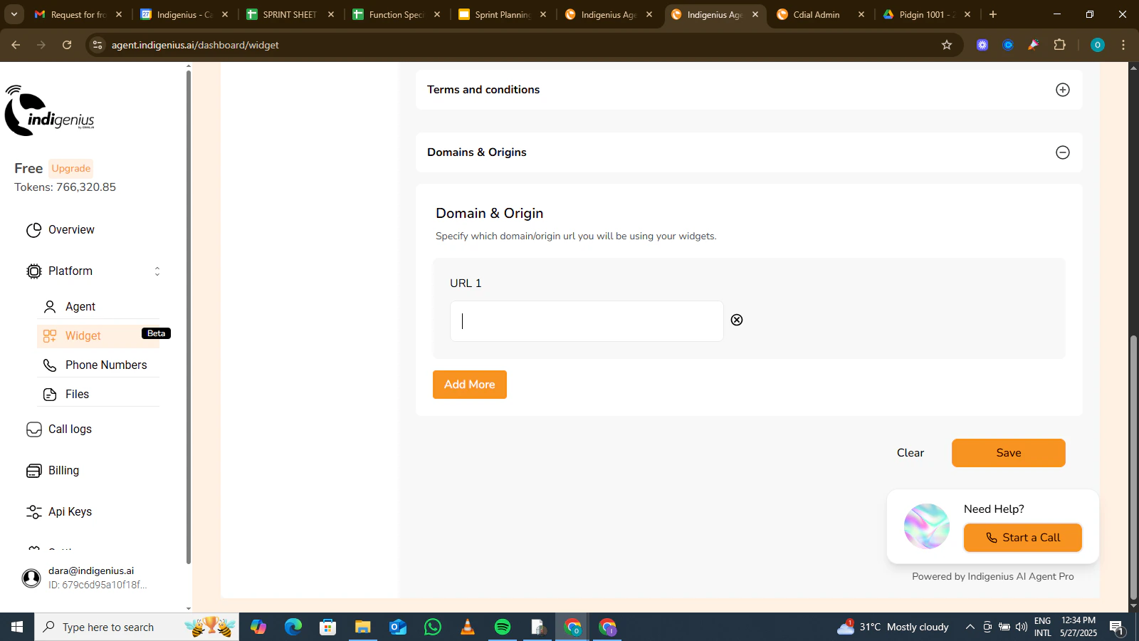 Add domain url Agent Gi