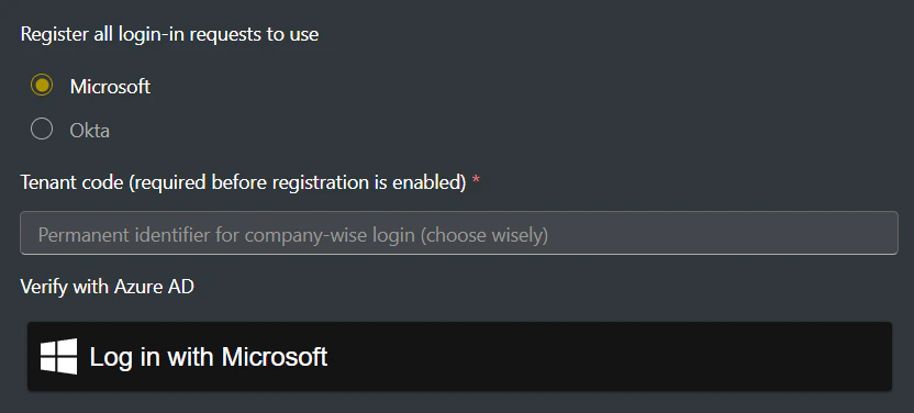 Microsoft configuration
