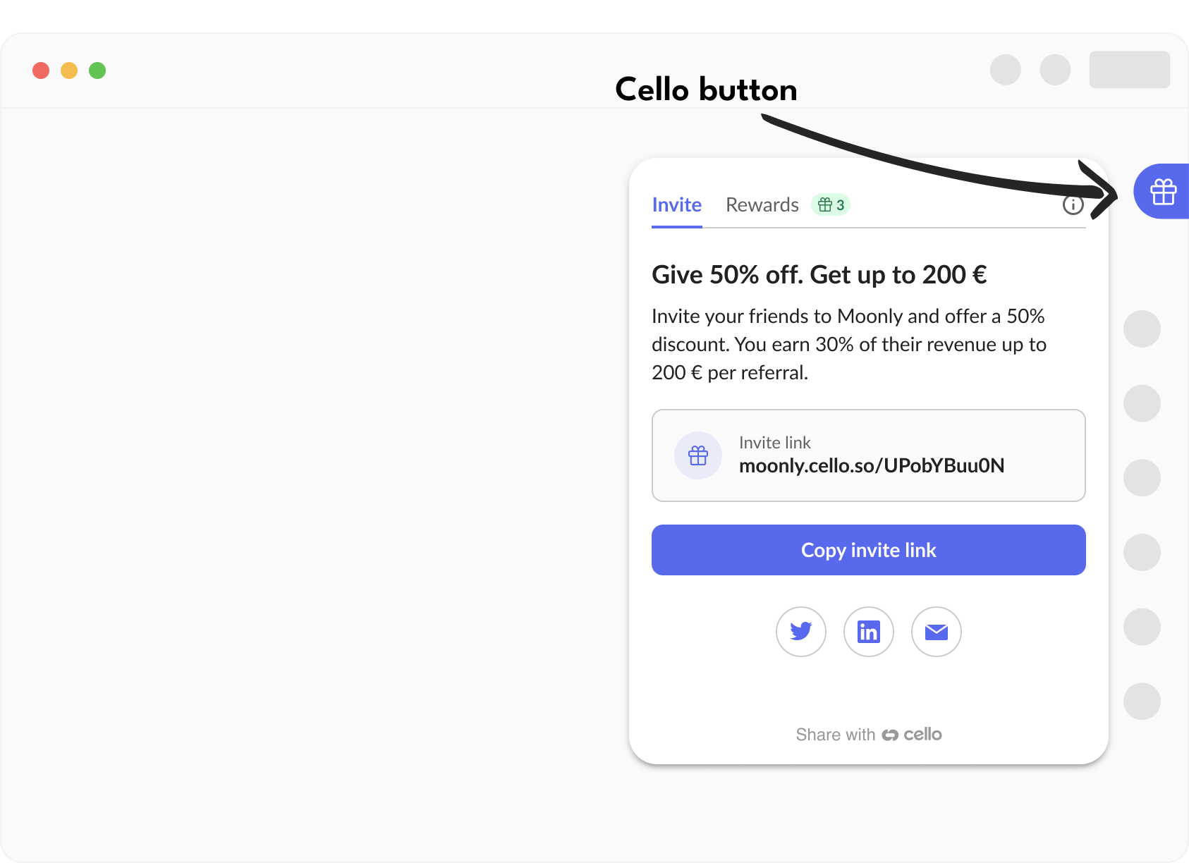 Default Cello floating action button launcher
