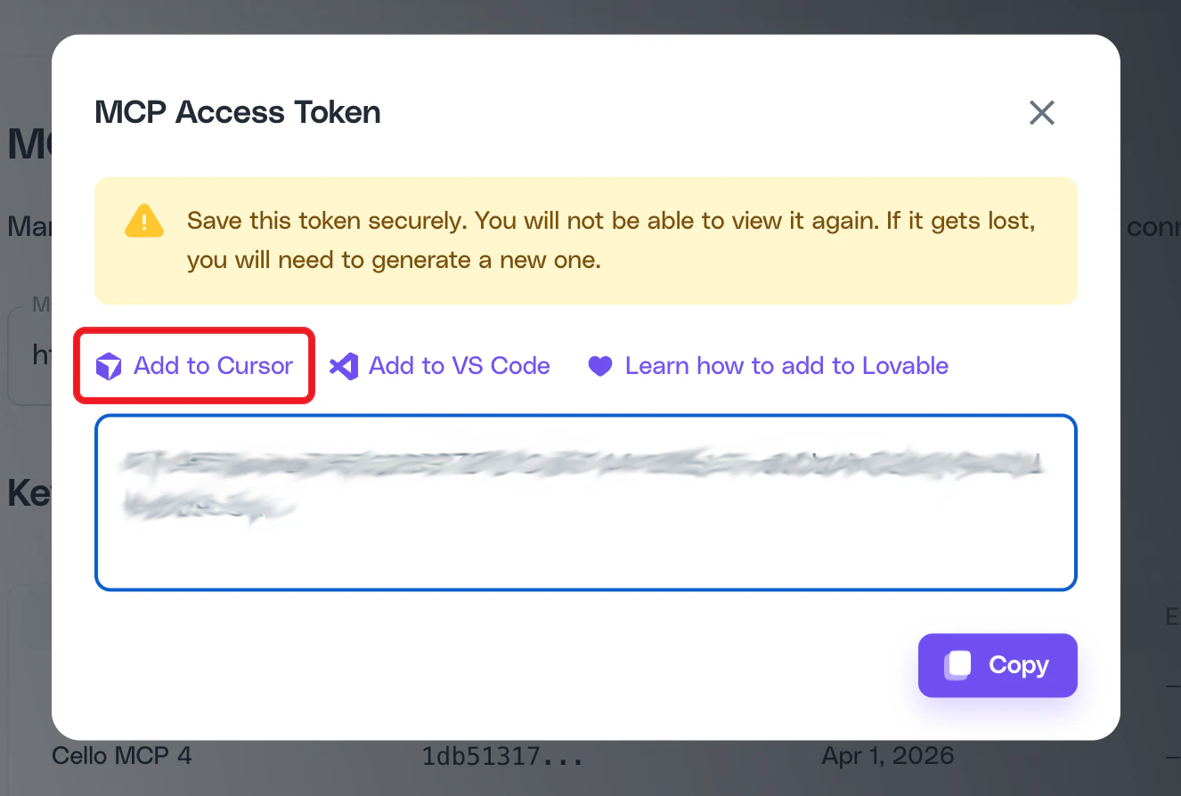 Cursor Settings showing the Add MCP Server button under Tools & Integrations
