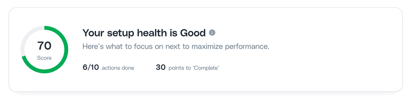 Recommendations page