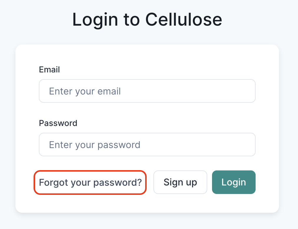 Navigating to Forgot Password