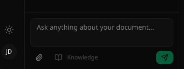 Activate knowledge base in the AI assistant chat