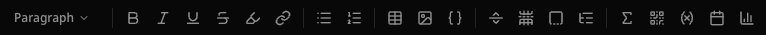 Editor toolbar