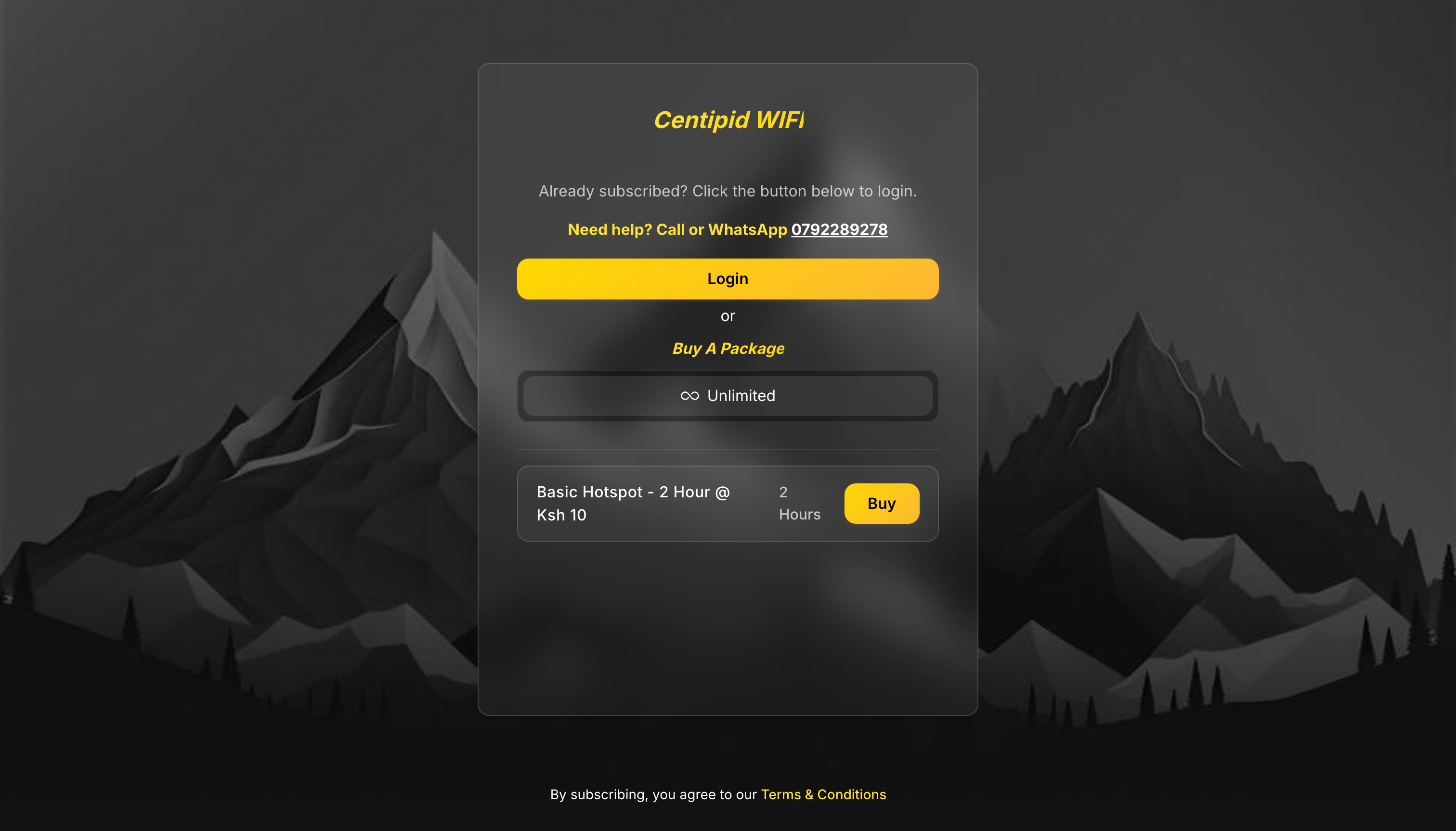 Monochrome captive portal