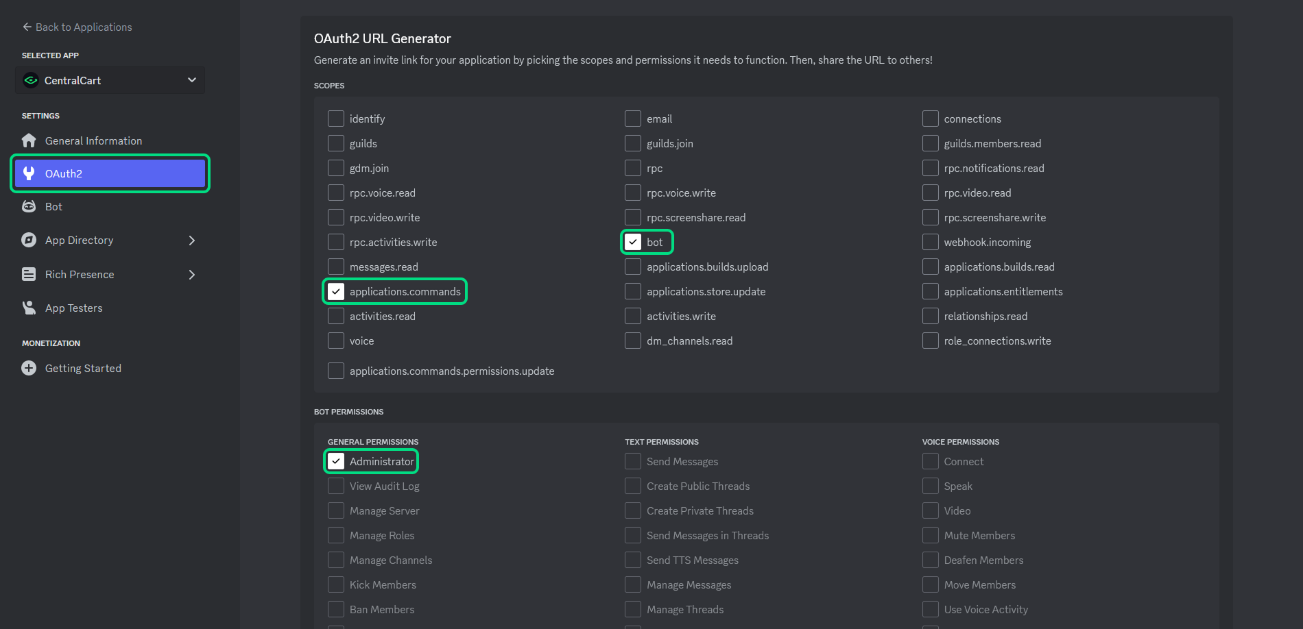 Convidar bot para o Discord