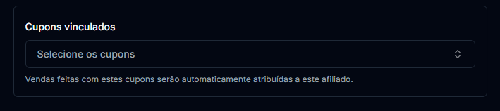 Cupons vinculados