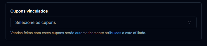 Cupons vinculados