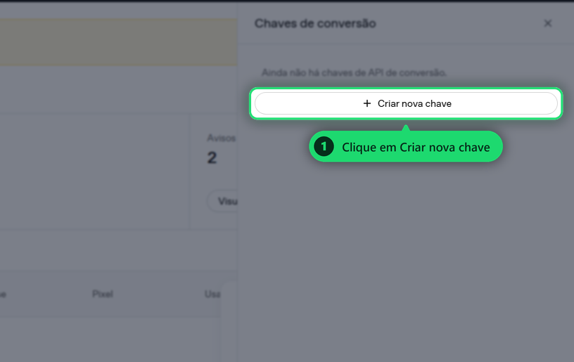 Criar nova chave de conversão