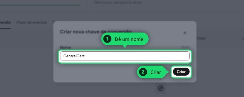 Dar um nome para a chave