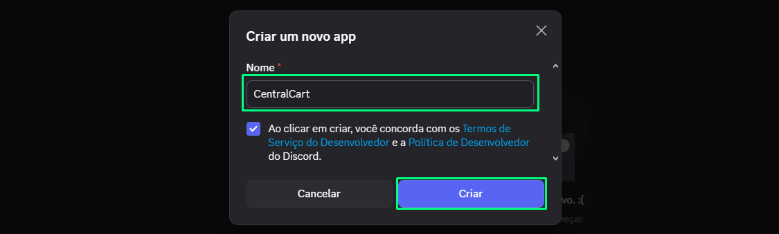 Aplicação de Discord