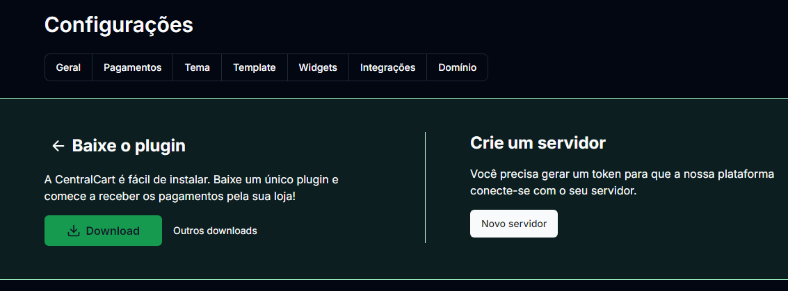 Baixar o plugin no seu servidor