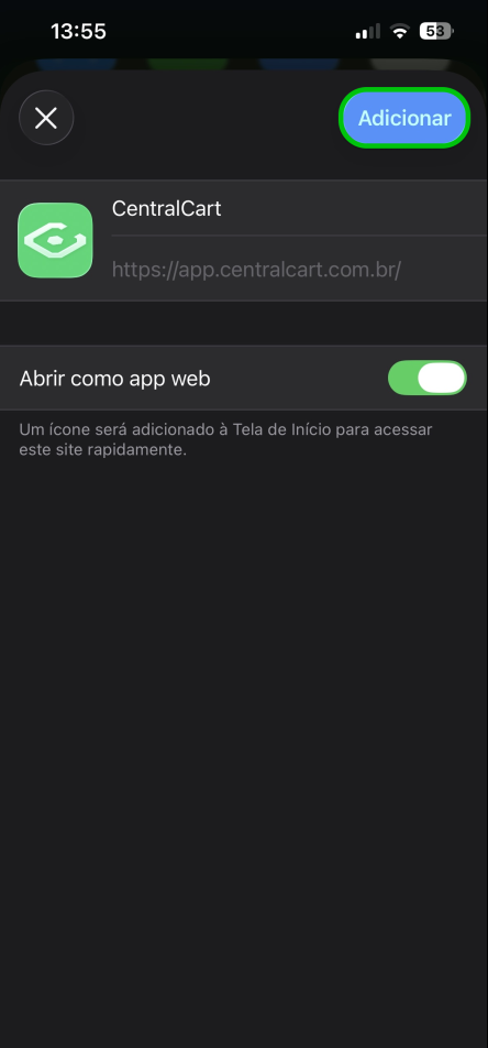 Painel da CentralCart