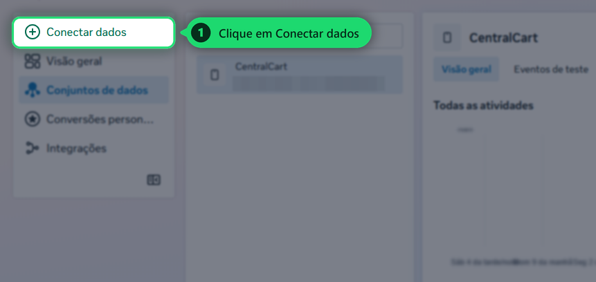 Abrir Conectar dados no Gerenciador de Eventos