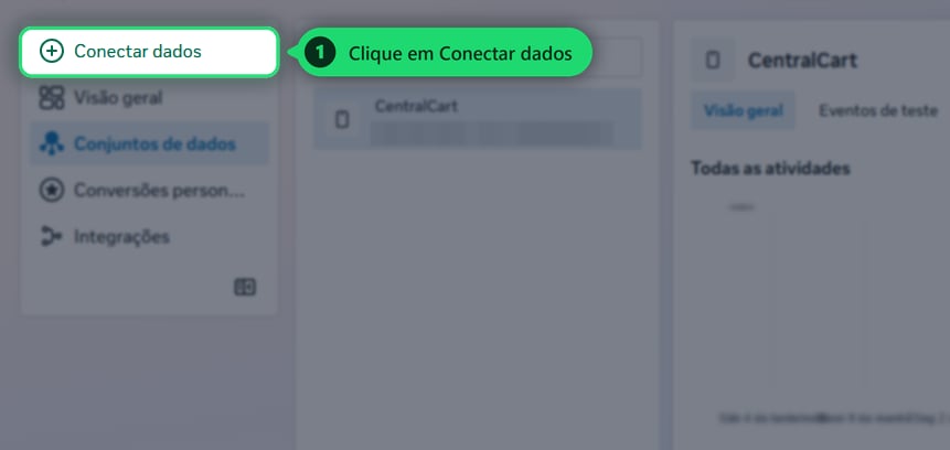 Abrir Conectar dados no Gerenciador de Eventos