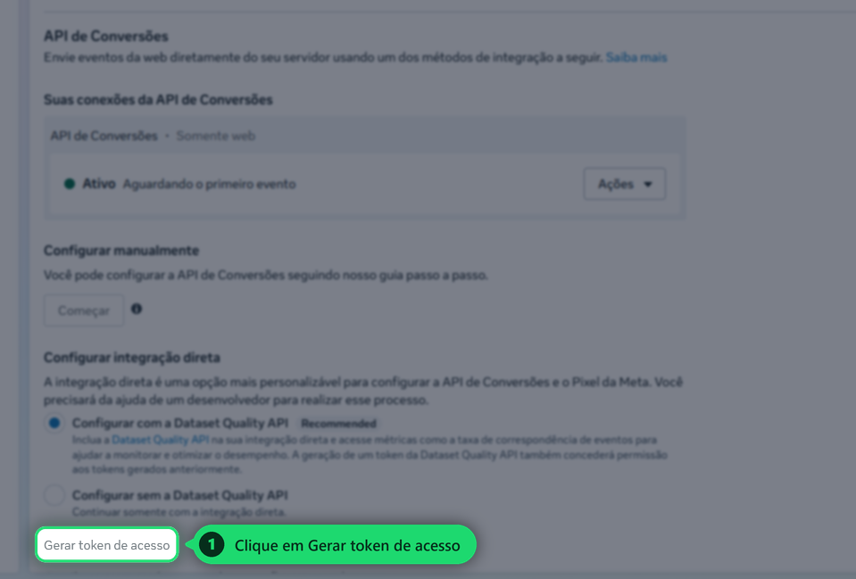 Gerar o token de acesso