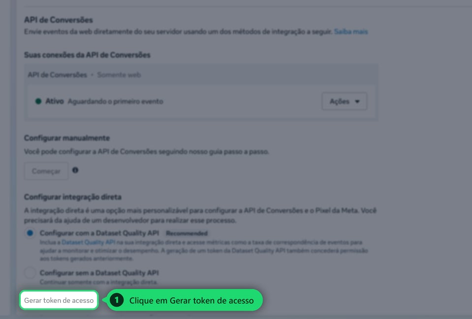 Gerar o token de acesso