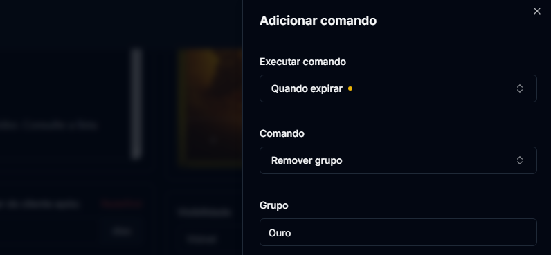 Comando para remover o grupo