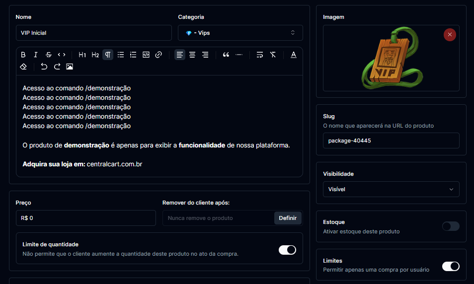 Vinculando PicPay na CentralCart