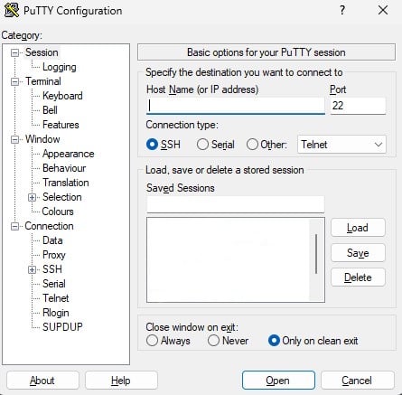 Putty interface
