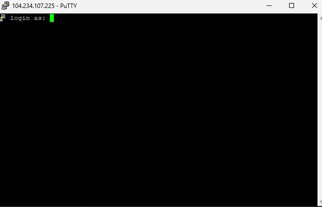 Putty login