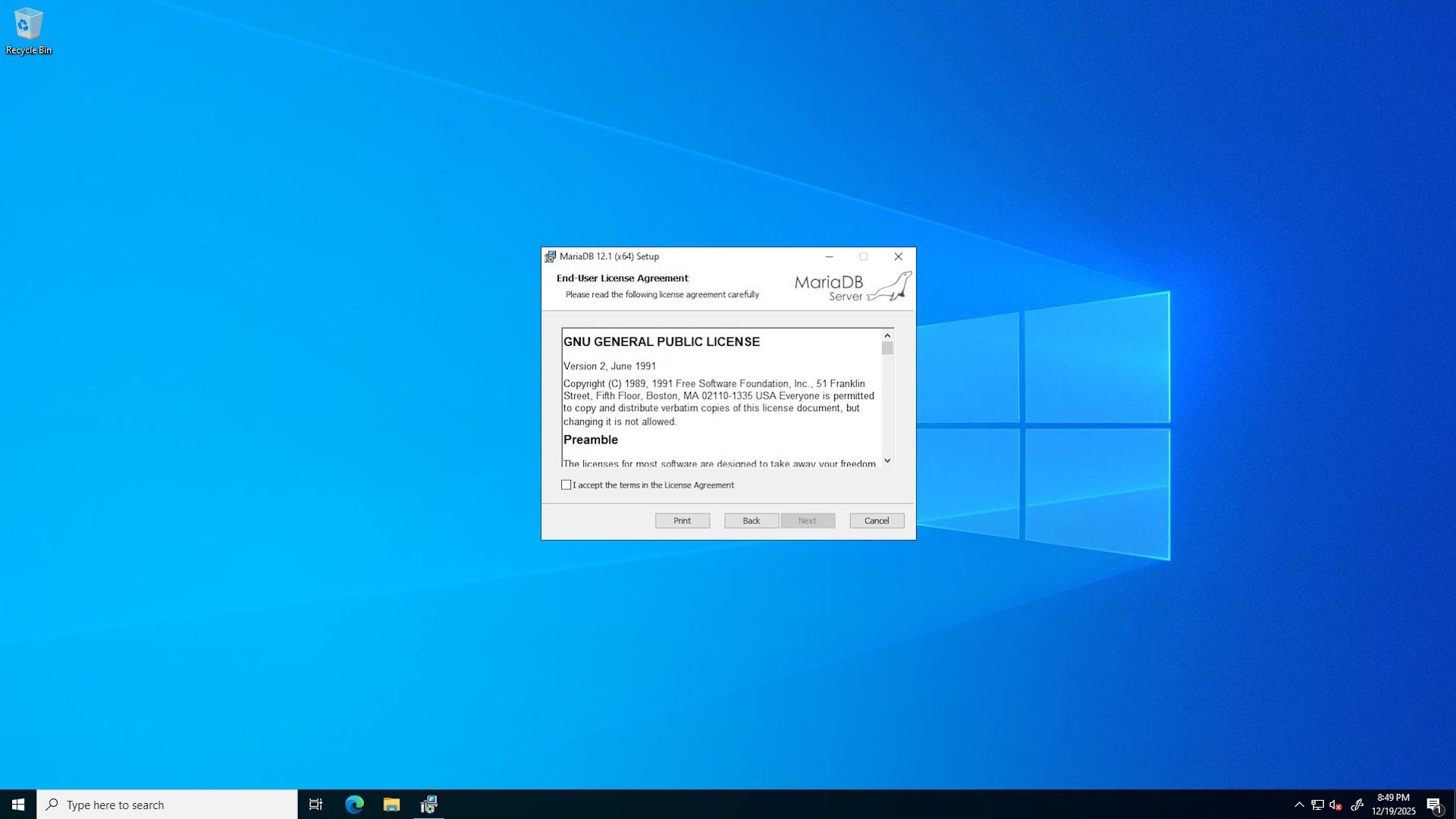 MariaDB Windows Installation File