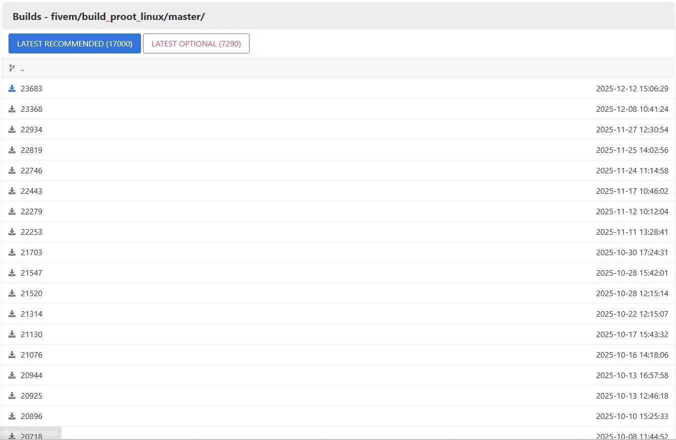 FiveM Linux Artifacts Website