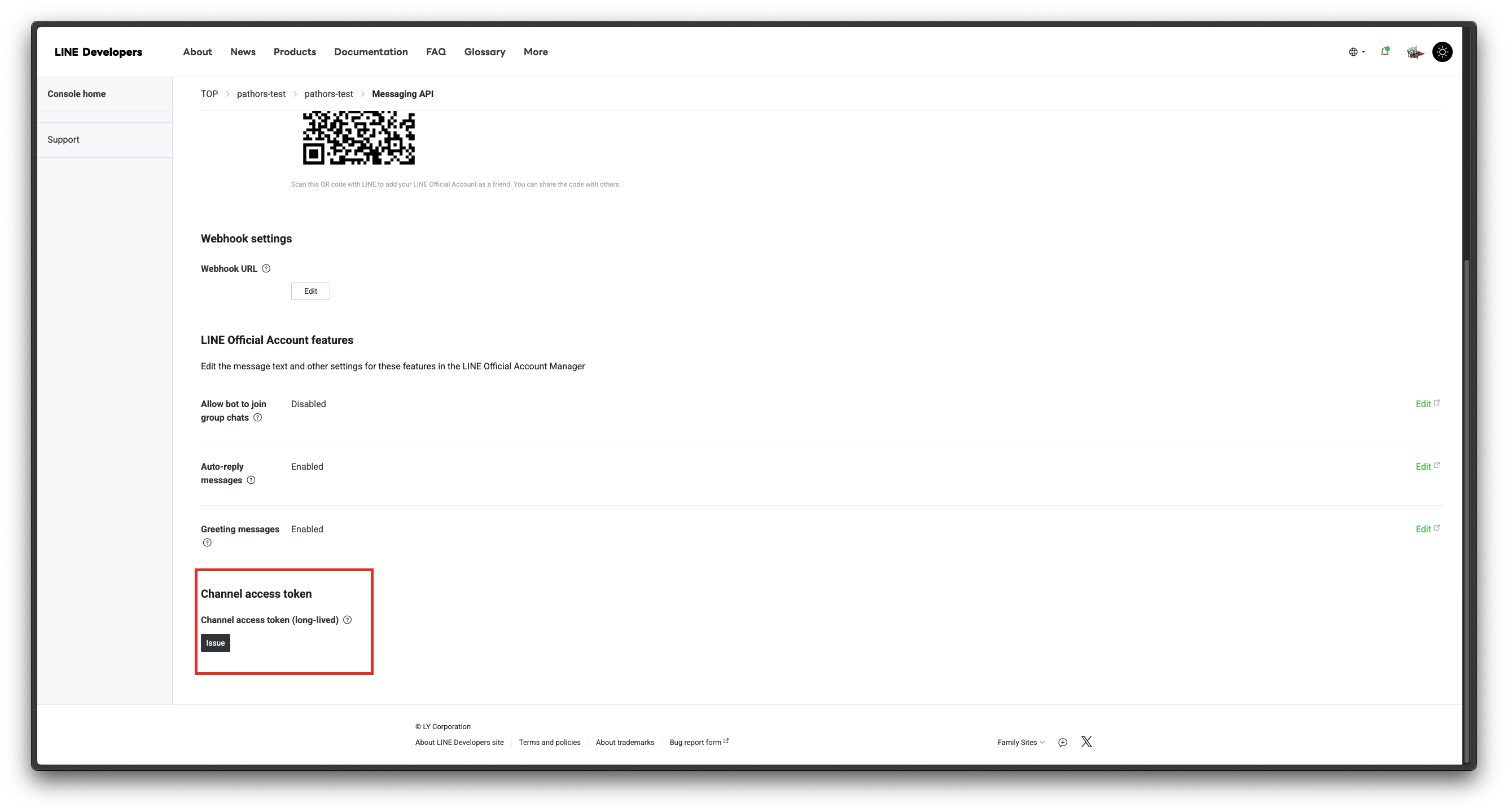 Issue Channel Access Token