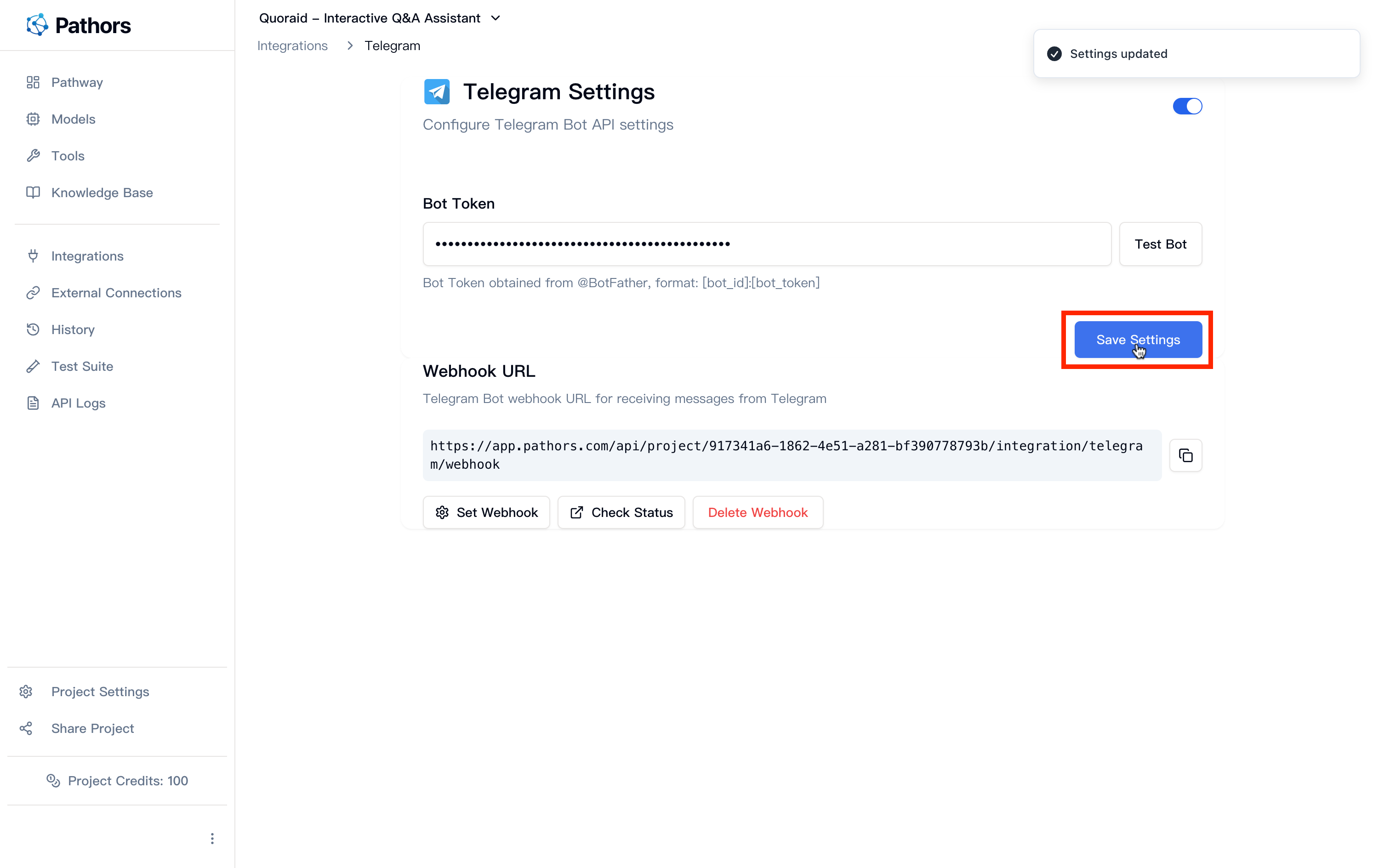 Save Bot Configuration