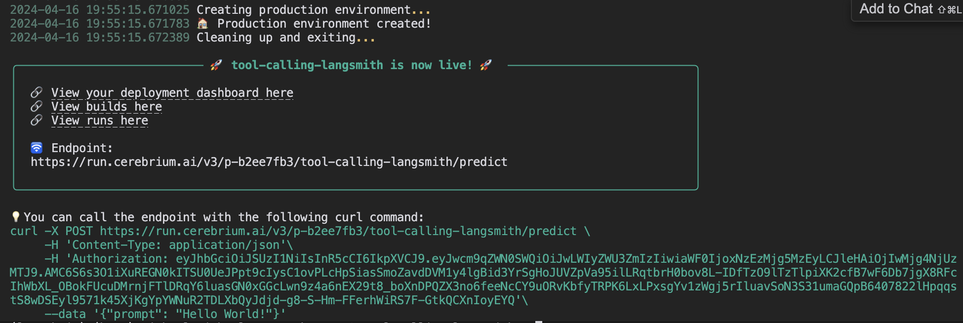 Cerebrium Deployment