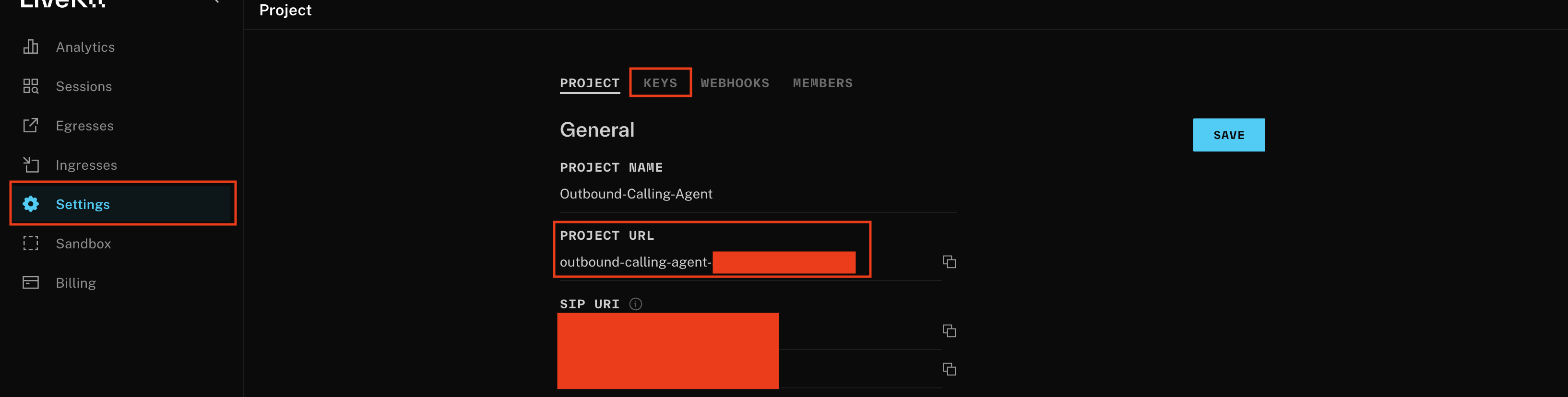LiveKit Dashboard