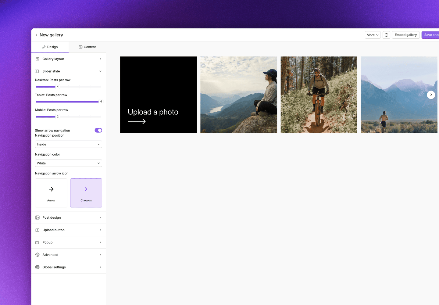Slider layout