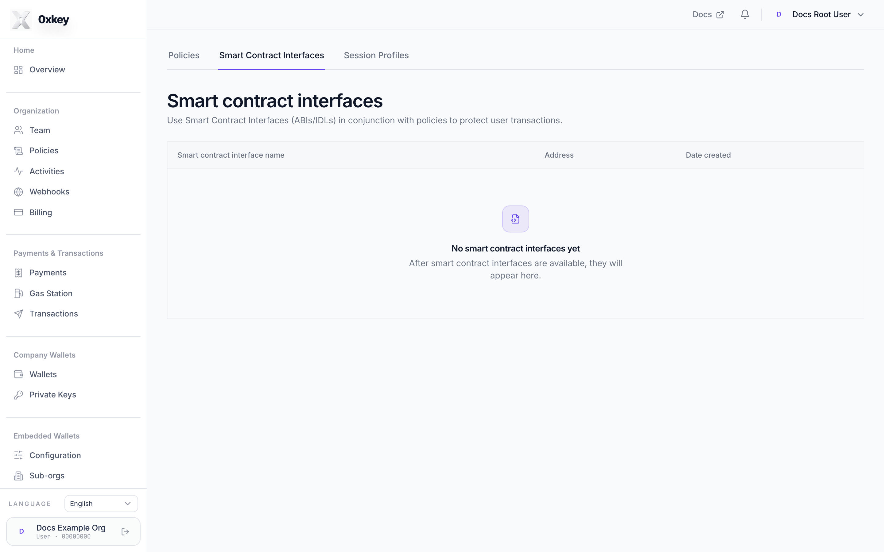 smart contract interfaces