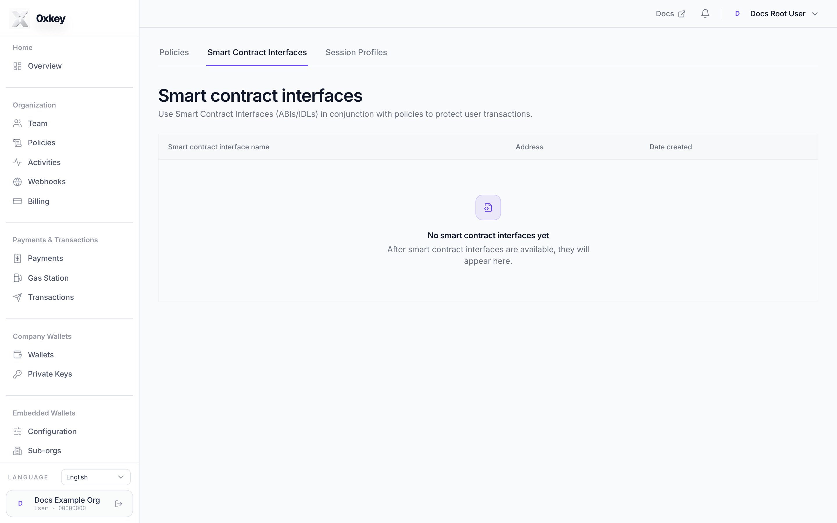 smart contract interfaces