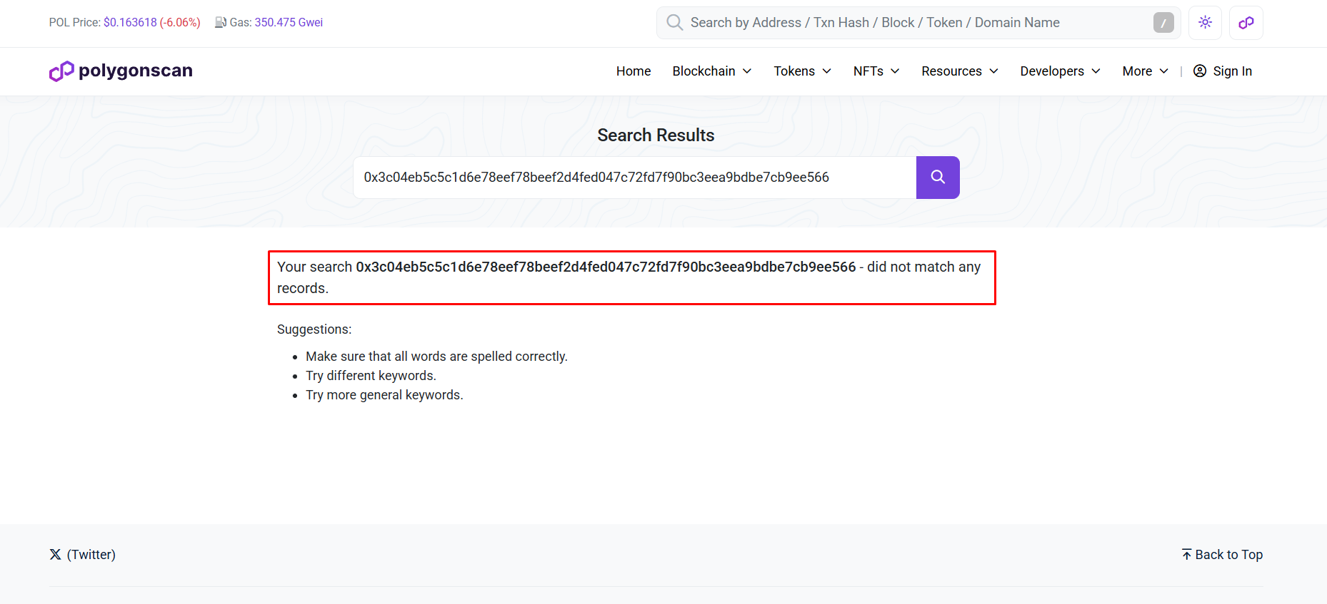Polygonscan Invalidtransaction Pn