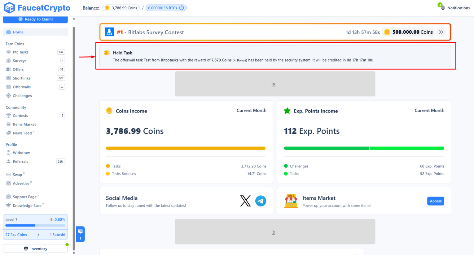 Faucetcrypto Dashboard Held Task Pn