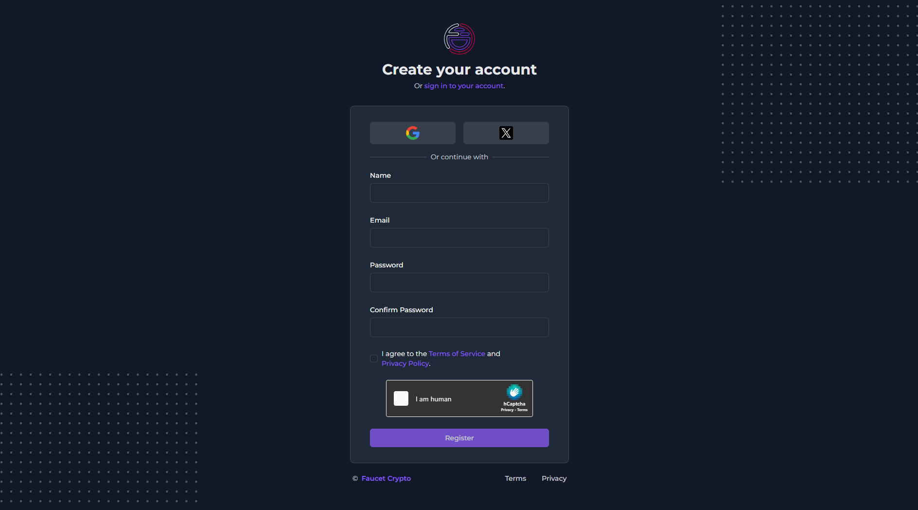 Faucetcrypto Signup Modal Pn